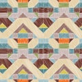 Seamless pattern - decorative embroidery with geometrical drawing