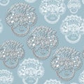 Seamless pattern with decorative mask 1