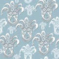 Seamless pattern with decorative mask 2