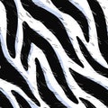 Seamless pattern with decorative zebra print. Animal stylized ornament, fur texture.