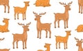 Seamless Pattern with Deers