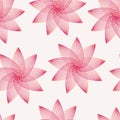 Seamless pattern with delicate, pink flowers