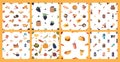 Seamless Pattern with Delightful Array Of Colorful And Appetizing Food Items, Including Burger, Fries, Hot Dog And Pizza