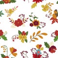 Seamless pattern depicting flowers and flowers on fabric and wrapping paper