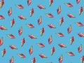 A seamless pattern design featuring a delightful array of ice cream cones.