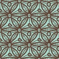 Seamless pattern design with hexagonal lace motif Royalty Free Stock Photo