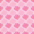 Seamless pattern design with pink plumera