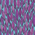 Seamless pattern for design of textile and wallpaper. Colorful neon psychedelic tropical leaves. Watercolor illustration