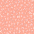 Seamless pattern with Devanagari alphabet. Sanskrit,Hindi, Marathi,Nepali,Bihari,Bhili, Konkani, Bhojpuri,Newari languages. Simple