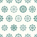 Seamless pattern with dharmachakra