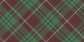 Seamless pattern of diagonal tartan ornament for textile texture green on brown background with bright stripes Royalty Free Stock Photo