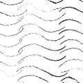 Seamless pattern with diagonal wavy stripes. Vector illustration. Repeating background with black and white wave. Stylish Royalty Free Stock Photo