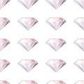 Seamless pattern with diamonds. Endless brilliant texture for fashion design Royalty Free Stock Photo