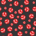 Seamless pattern with dices, which show discounts