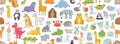 Seamless Pattern with different animals