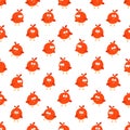 Seamless pattern of different cartoon birds