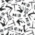 Seamless pattern with different corkscrews