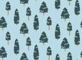 Seamless pattern with different firs.