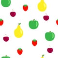 Seamless pattern of different fruits Royalty Free Stock Photo