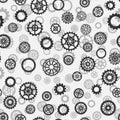 Seamless pattern with different gears Royalty Free Stock Photo