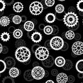 Seamless pattern with different gears Royalty Free Stock Photo