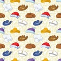 Seamless pattern of different heads