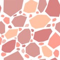 Seamless Pattern, differently colored stones in pastel shades of pink, yellow, blue and brown