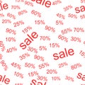 Seamless pattern discount sale icon half percent. Vector illustration