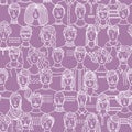 Seamless pattern of diverse people group