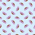 Seamless pattern with dog food bowls