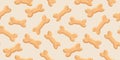 Seamless pattern with dog food. Pet bones. Vector illustration.