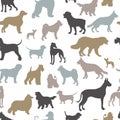 Seamless pattern with dog silhouettes Royalty Free Stock Photo