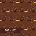Seamless pattern with donut