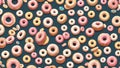 Seamless pattern with donuts on a dark blue background Royalty Free Stock Photo