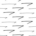 Seamless pattern with doodle arrows Royalty Free Stock Photo