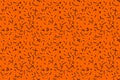 seamless pattern, doodle black stripes on orange background