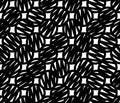 A seamless pattern of doodle circles. Abstract figures are round painted by hand black on a white background. Vector illustration Royalty Free Stock Photo