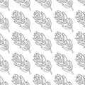 Seamless pattern with doodle fantasy leaf-1