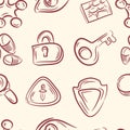 Seamless pattern. doodle internet set . Vector Royalty Free Stock Photo
