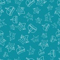 Seamless pattern of doodle queen or king crowns