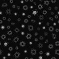 Seamless pattern doodle sun Royalty Free Stock Photo