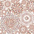 Seamless pattern with dotted circles. Vector repeating texture. Stylish background.