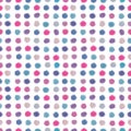 Seamless pattern dotted.Hand drawing paint color.Texture background Royalty Free Stock Photo