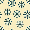 Seamless pattern with dotted rings. Vector repeating texture. Monochrome background. Royalty Free Stock Photo