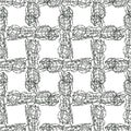 Seamless pattern of drawn tangled barbed wire