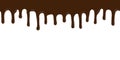 Seamless pattern of dripping of melted chocolate, background. Vector illustration Royalty Free Stock Photo