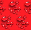 Seamless pattern of drops 3D