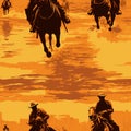 Seamless pattern of Frederic Remington\'s work