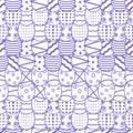 Seamless pattern with Easter eggs