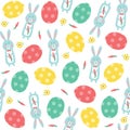 Seamless pattern with easter eggs.